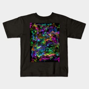 Rainbow Smoke Swirls Kids T-Shirt